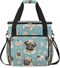 Adorable Dogs Roses Coffee Maker Travel Bag for K-Mini or K-Mini Plus Single Serve Coffee Brewer Portable Storage Tote Case for Tarvel