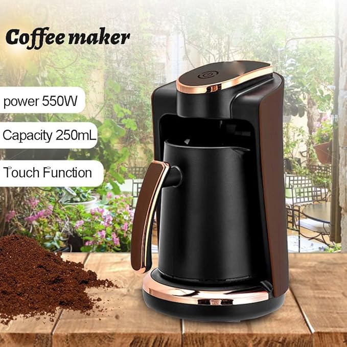 Coffee Maker 550W Electric Coffee Maker with Touch Function for Single Serve 250Ml(8.5Oz) Capacity for Coffee Ideal for Home Office Personal Use