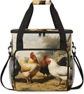 Cock Rooster Coffee Maker Carrying Bag Hen Portable Travel Storage Tote Bag Compatible with K-Mini or K-Mini Plus Single Serve Coffee Brewer Carrying Case with Multiple Pockets &amp Shoulder Strap