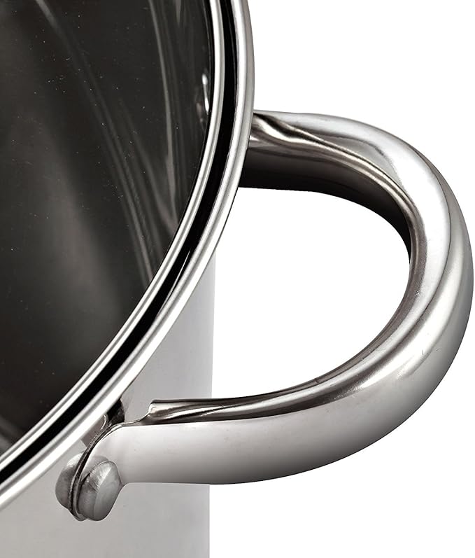 Cook N Home 4-Piece 8 Quart Multipots Stainless Steel Pasta Cooker Steamer and Cook N Home Kitchen Cookware Sets 12-Piece Basic Stainless Steel Pots and Pans Silver
