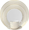16 pieces ceramic plate set with gold thread bone china dinnerware set for 4 luxury dishes sets for wedding birthday party