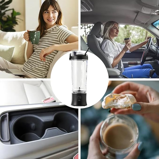 Electric Portable Blender - 600ml Fruit Juicer Multi Function Detachable Blender Rechargeable Shake Maker Tool Lightweight Travel Friendly Design High Performance Meal Prep Gear Dorm Camping