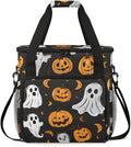 Halloween Pumpkin Coffee Maker Carrying Bag Magical Pumpkin Travel Storage Bag Compatible with K-Mini or K-Mini Plus Single Serve Coffee Brewer Carrying Case with Multiple Pockets &amp Shoulder Str