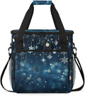 Snowflake Coffee Maker Carrying Bag Christmas Bell Travel Storage Bag Compatible with K-Mini or K-Mini Plus Single Serve Coffee Brewer Carrying Case with Multiple Pockets &amp Shoulder Strap