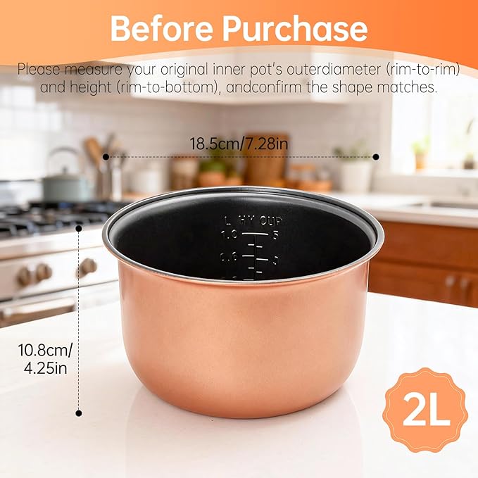 Rice Cooker Inner Pot Replacement - compatible with aroma rice cooker replacement pot. compatible with model ARC-914SBD ARC-994SG.