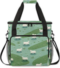 Cute Sheep Coffee Maker Carrying Bag Steppe Grass Travel Storage Bag Compatible with K-Mini or K-Mini Plus Single Serve Coffee Brewer Carrying Case with Multiple Pockets &amp Shoulder Strap