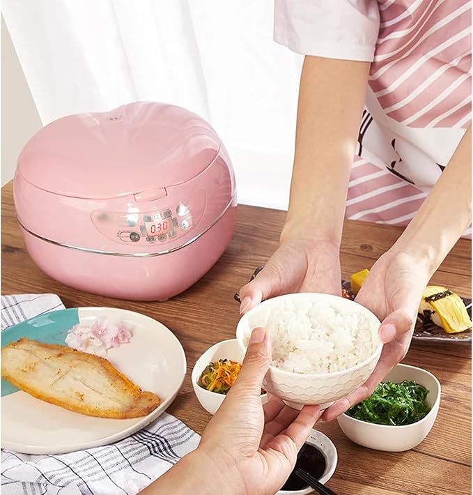 GRFIT Peach Shaped Electric Rice Cooker Intelligent Mini Electric Rice Cooker Household 1-2-3 People Kitchen Cooking (Color : A) jinyi2016SHOP-1998