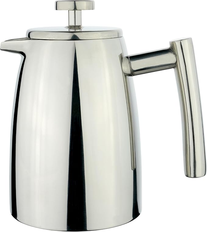 Belmont 3 Cup Double Walled Cafetiere Coffee Maker Mirror Finish 350ml