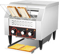 Commercial Conveyor Toaster 300 Slices/H 2200W Electric Commercial Toaster with Upper and Lower Three-Ring Heating Tubes1-7 Levels Speed AdjustableSingle-Sided or Double-Sided Baking