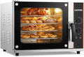 Garvee Commercial Convection Oven Countertop 68L/60Qt 1750W Toaster 4-Tier Electric Oven w/Front Glass Door Trays Wire Racks Clip Gloves 120V