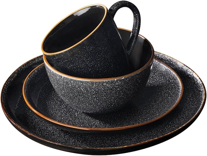 16-Piece Dinnerware Set Everyday Use Dinner Set Plates and Dishes Round Plates Tableware Sets