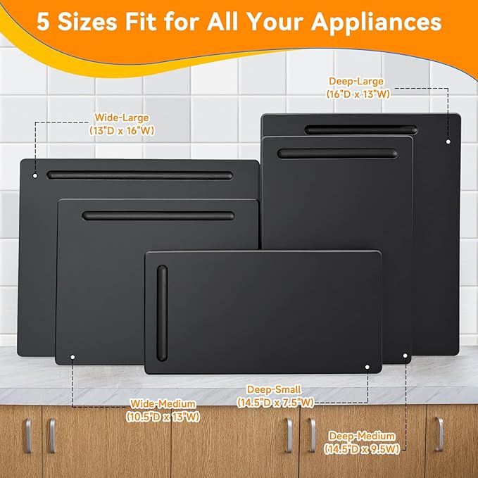 Wood Appliance Slider with 360' Wheels16D x 13W Sliding Tray for Coffee Maker &amp Heavy Kitchen AppliancesCountertop Appliance slider for Kitchen Appliance Premium Wood Rolling TrayNo Assemble