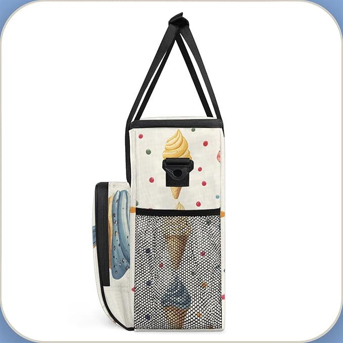 Ice Cream Coffee Maker Travel Bag Food Insulated Grocery Bag Travel Picnic Leakproof Cooler Bags With Shoulder Strap