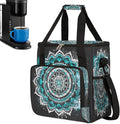 Bohemian Mandala 10 Coffee Maker Carring Bag Travel Carrying Storage Tote Bag Compatible with Keurig K-Mini or K-Mini Plus Portable Single Serve Coffee Brewer Case with Pockets for K-cup Pods