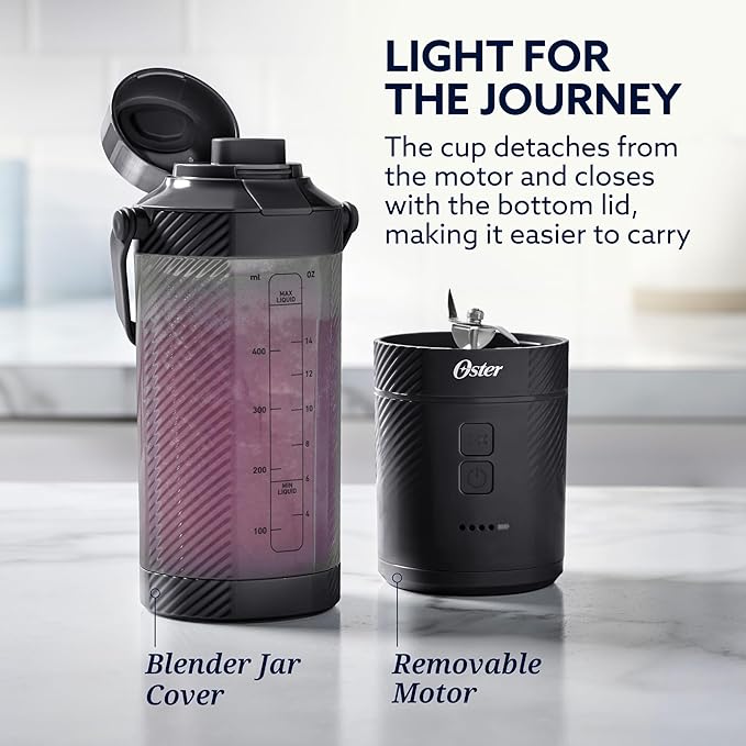 Oster GoMAX Portable Blender Smoothie Blender Black