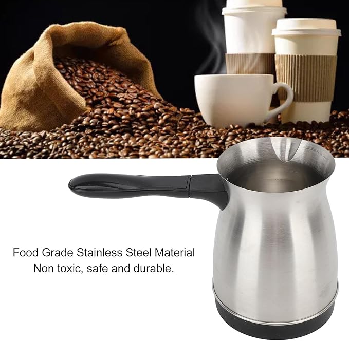 Asixxsix 600W Electric Turkish Coffee Maker Machine 600ml Electric Coffee Pot with Anti Scald Handle Electric Pot Coffee Kettle Portable Electric Hot Water Kettle for Tea Coffee