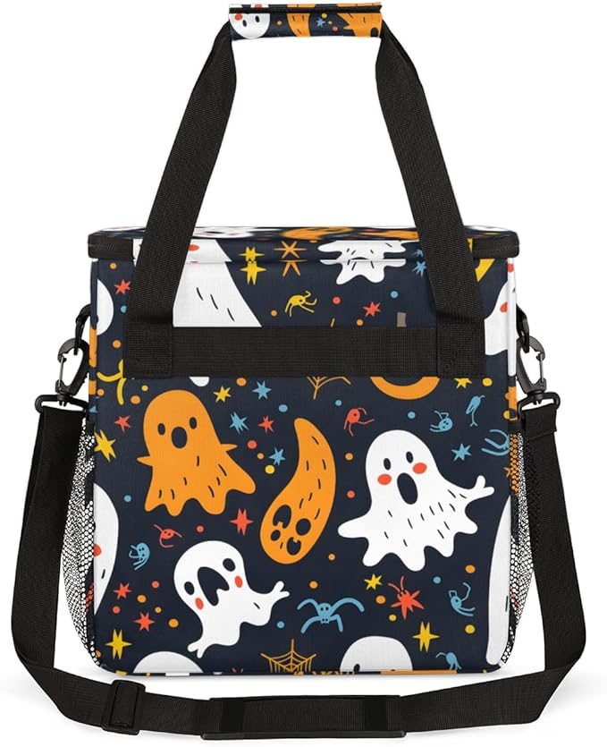 Mystical Spooky Ghosts Coffee Maker Carrying Bag Travel Storage Bag Compatible with K-Mini or K-Mini Plus Single Serve Coffee Brewer Carrying Case with Multiple Pockets &amp Shoulder Strap