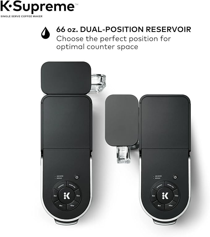 Keeurig KSupreme Single Serve KCup Pod Coffee Maker with MultiStream Technology Strong Brew and Over Ice 66 oz Dual‑Position Reservoir