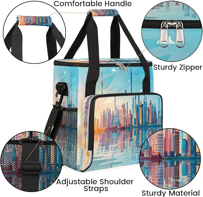 Shanghai Oriental Pearl Coffee Maker Carrying Bag for Keurig K-Mini or K-Mini Plus Storage Portable Coffee Maker Travel Bag