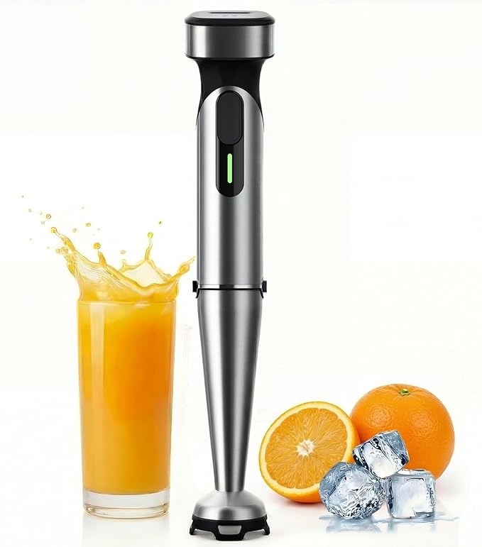 Cordless Immersion Blender with Rchargeable Battery Portable Hand Blenders with Adjustable Speed Hand Held Stick Mixer for Effortless Blending Shakes Smoothies Soups Puree or Baby Food