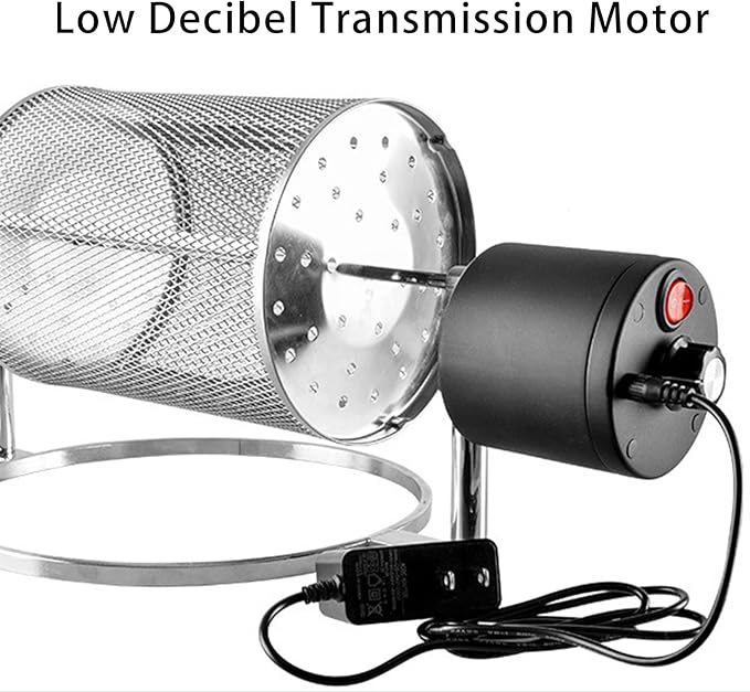 Drum Coffee Bean Roaster MachineMovable Lock SafeAdjustable Rotation Speed Stainless Steel Coffee Bean Roaster for Raw Beans