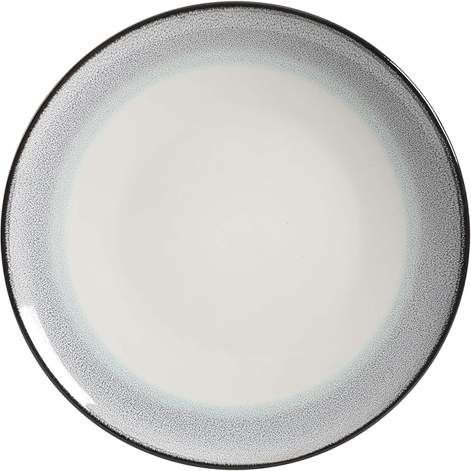 16-Piece Reactive Glaze Stoneware Dinnerware Set Teal Microwave &amp Dishwasher Safe