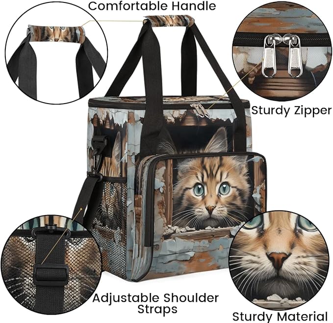 Cool Cat Coffee Maker Travel Bag for K-Mini or K-Mini Plus Single Serve Coffee Brewer Portable Storage Tote Case for Tarvel