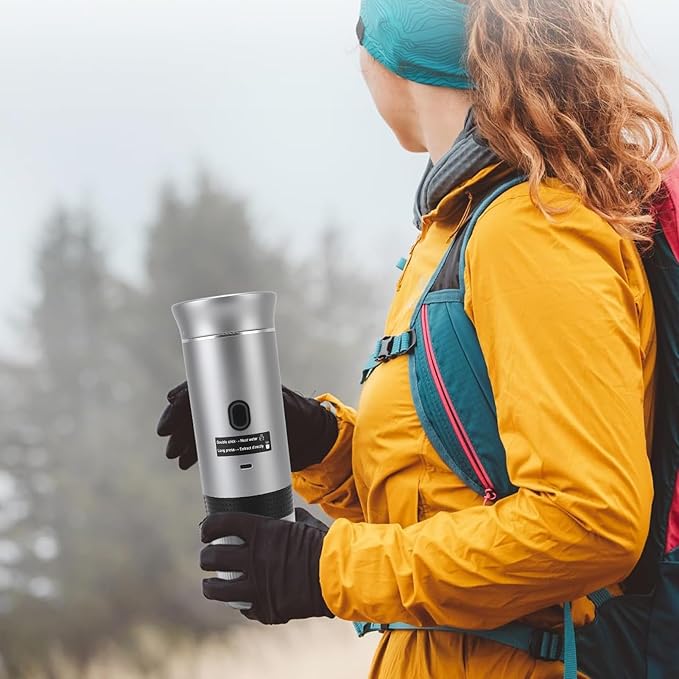 Portable Electric Coffee Maker Espresso Machine Mini Travel Camping Coffee Makers for Camping with USB Suitable for Hiking Office Home