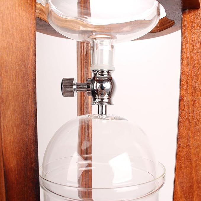 Cold Brew Drip Iced Coffee Maker 5 People Iced Coffee Cold Brew Drip Tower with Stainless Steel Filter Capacity 600ml Slow Drip Technology for Home Office
