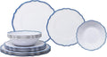 Le Cadeaux 12 Piece Luxury Melamine Dinnerware Set Service for 4 Maison
