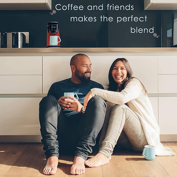Mixpresso Red Single Serve Coffee Maker for K Capsule Compact Mini Coffee Maker 800 Watt Coffee Machine for Pods or Ground Fast Brew Auto Shut Off 12 Oz Brew Size for Travel Office RV and Dorm
