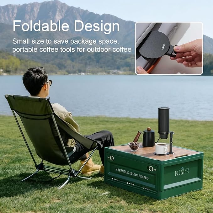 Pour Over Coffee Maker StandAdjustable &amp Foldable Portable Electric Espresso Machine StandHolder for Coffee GrinderUniversal DripperV60 DripperTravel Coffee Maker Press Black