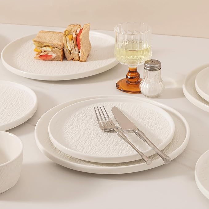 Dinnerware sets plates and bowls sets modern platesCeramic Dinnerware Sets12 Pieces Porcelain Lightweight PlatesScratch Resistant Dish Set (style - 9 4 - Set (12pcs))