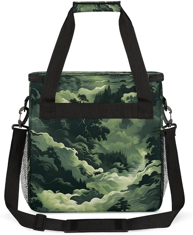 Abstract Camouflage Forest Coffee Maker Carrying Bag for Keurig K-Mini or K-Mini Plus Storage Portable Coffee Maker Travel Bag
