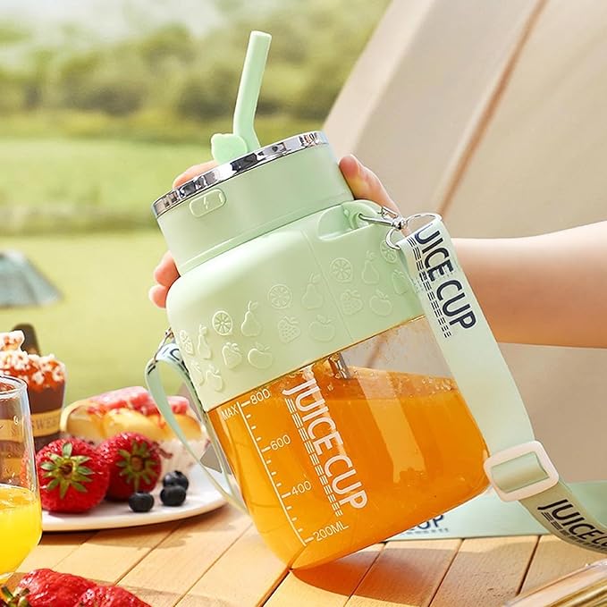 Travel USB 1000mAh Battery 700ml Portable Juicer With Ice Crush For Outdoor Office Protein Shakes Portable Blender With Straw