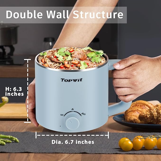 Topwit Hot Pot Electric &amp 1.2L Small Rice Cooker
