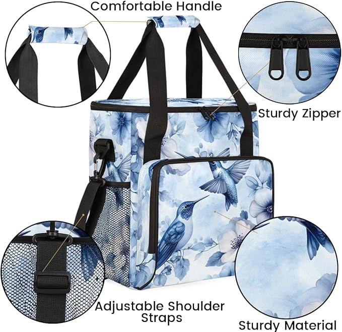 Coffee Maker Carrying Bag With Shoulder Strap Single Coffee Machine Bag Travel Storage Bag for Men Women Bird