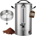 Commercial Coffee Urn 120 Cup Large Coffee Urn 20L Coffee Maker Stainless Steel Double Wall Coffee Percolator 1300W Quick Brew Hot Beverage Dispenser for Events Offices Parties Catering Gathering