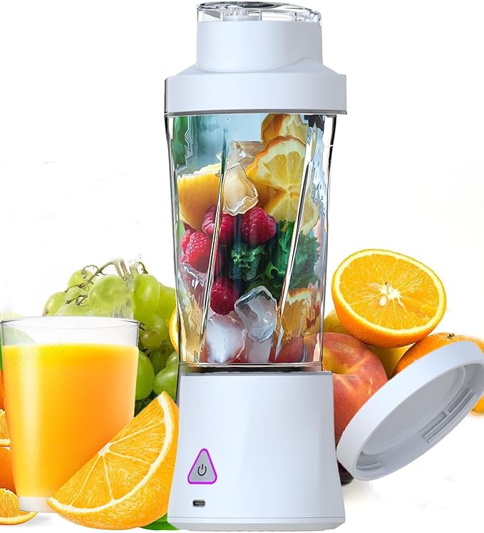 Personal Blender360 Watt Portable Blender for SmoothiesMilkshakes and Baby food6000mAh USB RechargeableBPA Free 24 oz Portable Juicer with 6 Blades and LidSuitable for Outdoor SportsTravel