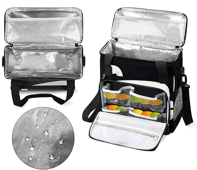 Swan Coffee Maker Travel Bag Cute Insulated Grocery Bag Travel Picnic Leakproof Cooler Bags With Shoulder Strap