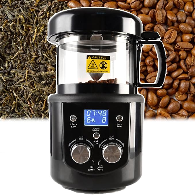 Household Coffee Maker Automatic Air Coffee Roaster Adjustable Timer Adjustable Wind Firepower 100q/3.5Oz Coffee Beans Nuts Tea Peanuts Gift Coffee Lover