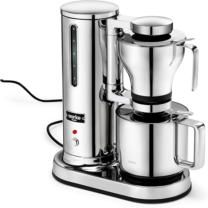 aarke Coffee Maker and Thermal Jug Bundle - Premium SCA-Certified Brewer with Vacuum Insulated Stainless Steel Thermal Carafe Blooming Mode 42 fl oz Stainless Steel