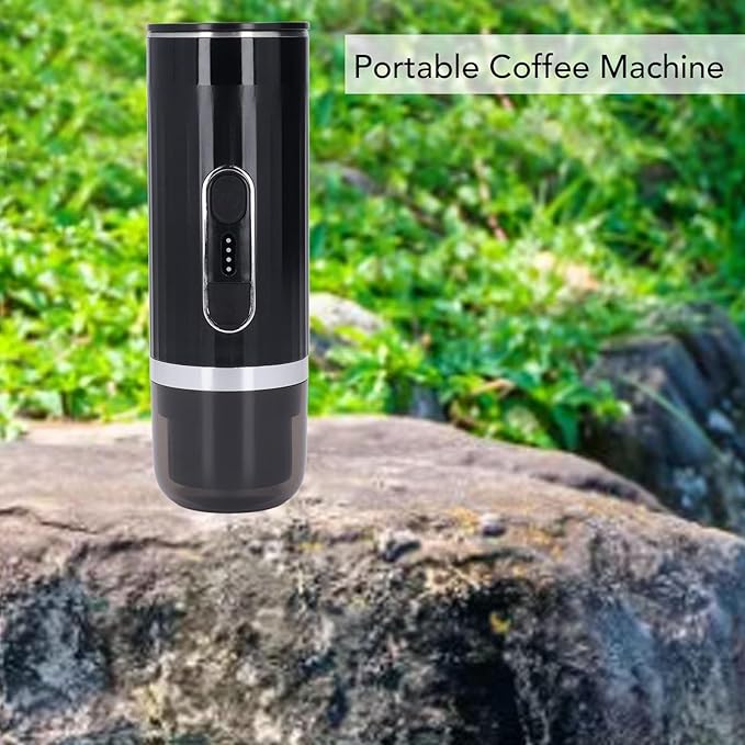 Ymiko Portable Coffee Machine Cordless Self Heating Coffee Maker Quick Extraction for Outdoor Enthusiasts Travel Coffee Brewer