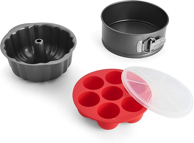 Instant Pot Official 4-Piece Nonstick Cooking Set: Versatile Multi-Use Dishwasher Safe Oven Safe and Excellent for Desserts Meals and Snacks