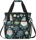 Colorful Santa Claus Coffee Maker Carrying Bag Abstract Santa Claus Travel Storage Bag Compatible with K-Mini or K-Mini Plus Single Serve Coffee Brewer Carrying Case with Pockets &amp Shoulder Stra