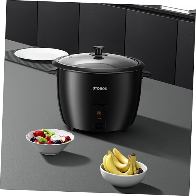 VILLCASE Electric Rice Cooker with Clear Lid Portable Multi-functional Stew Pot for Camping and Travel Space-saving Personal Cooker with US Plug for Rice Soups Oatmeal and Steamed