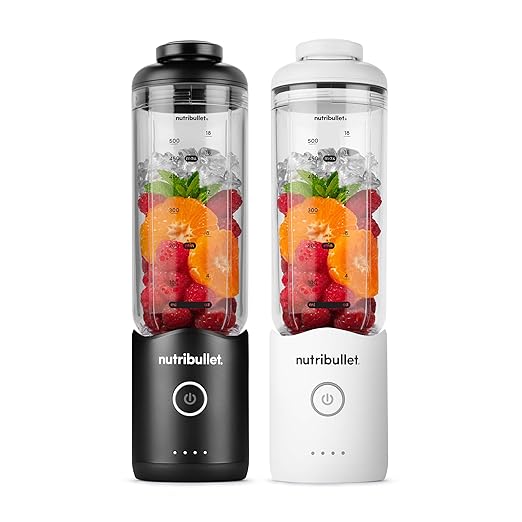 nutribullet Flex portable blender 22oz 2Pack NBPB30200AKAW Black &amp White