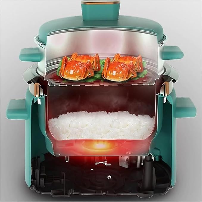Mini Rice Cooker Commercial Rice Cooker Rice Cooker With Steamer Basket Non-Stick Ceramic Bowl Multi Cooker Function