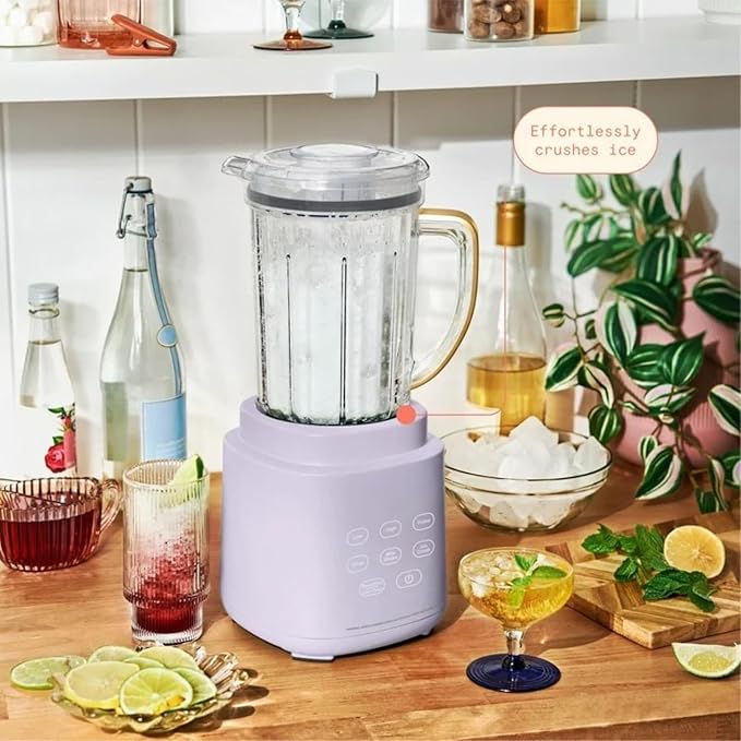 PowerExact Blender 700W with PrecisionSense Auto-Adjust Dual Jar System 4 Preset Programs Dishwasher Safe Parts (Lavender)