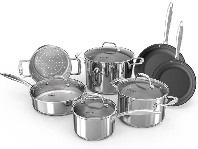 Stainless Steel Cookware Set 11pc &amp 10 pc